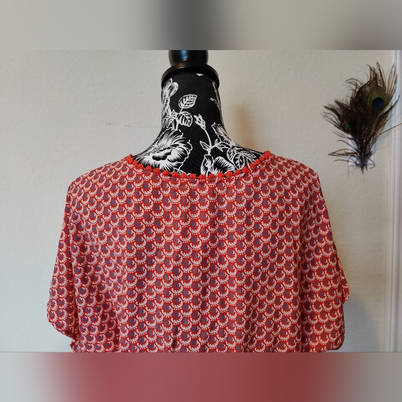 NWT Francesca's Collection Adorable "Mya'n Bohemian Midi Dress (Medium) 🧡🤍🩵🧡 - Picture 5 of 16